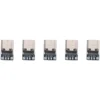 10 Pcs USB 3.1 Type C Connector 14 Pin Female Socket Receptacle Through Holes PCB 180 Vertical Shield USB-C1 1