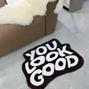 You Look Good Bathroom Rug, Bathroom Non Slip Carpet, Comfortable Furry Bathtub Mat, Home Decor, Room Decor,Black 3