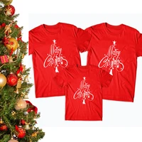 1pc Merry Christmas Tree Family Matching Red Clothes Short Sleeve T-shirt Dad Mom Kids Tees Xmas Fashion T Shirts 2020 Camisetas 1