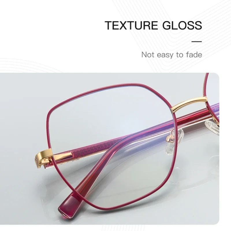 VICKY Fashion Women Cat Eye Myopia Prescription Glasses Hyperopia Reading Anti Blue Light Metal Optical Eyeglasses Frame PFD3076 6