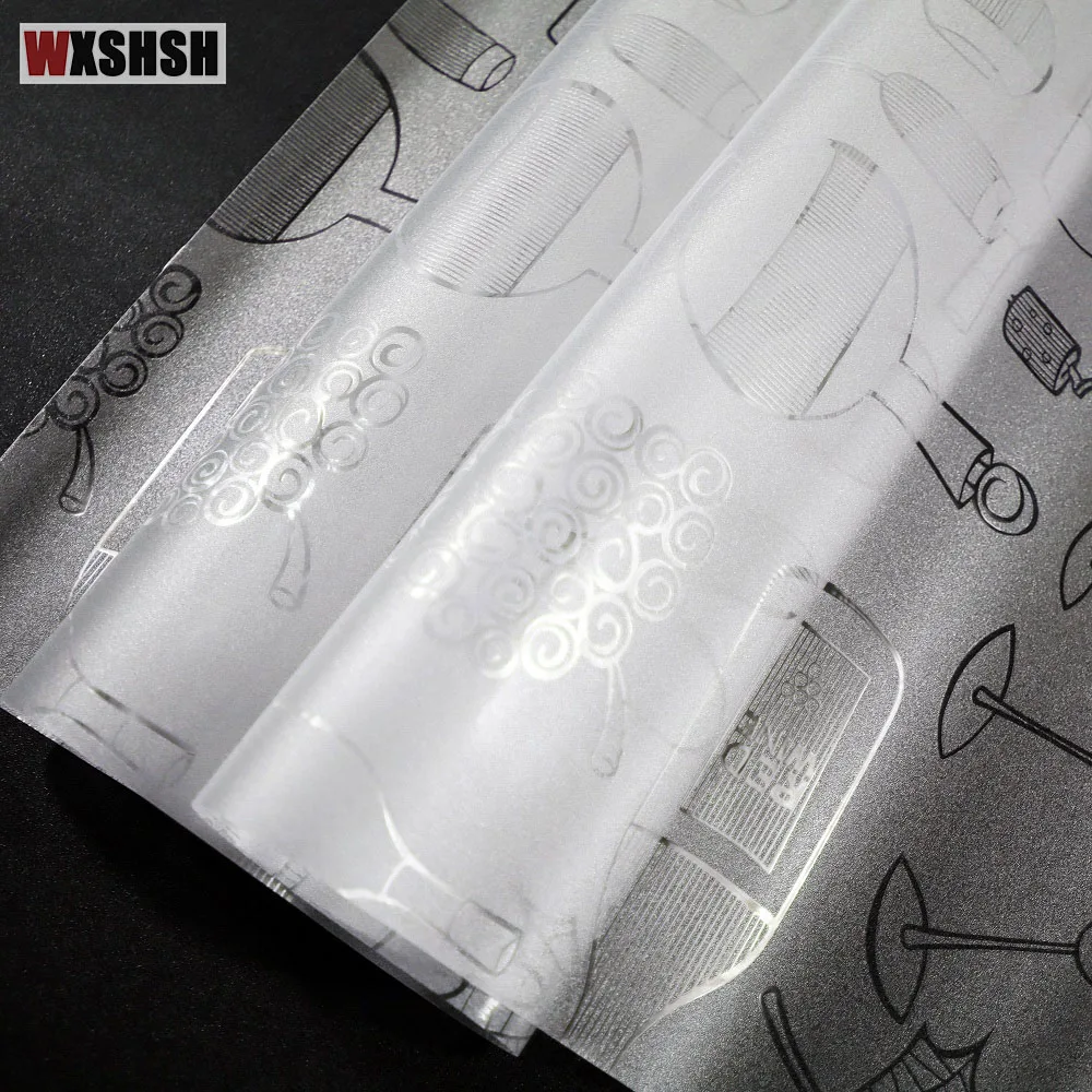 Wine Tableware Glass Film Static Cling Private Heat Control Removable Sticker For Restaurant Dinning Room Bedroom