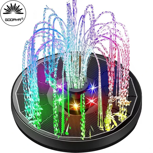 Solar Light Water Fountain Pool Pond Waterfall Fountain Garden Supplies Decoration Outdoor Solar Powered Fountain Bird Baths