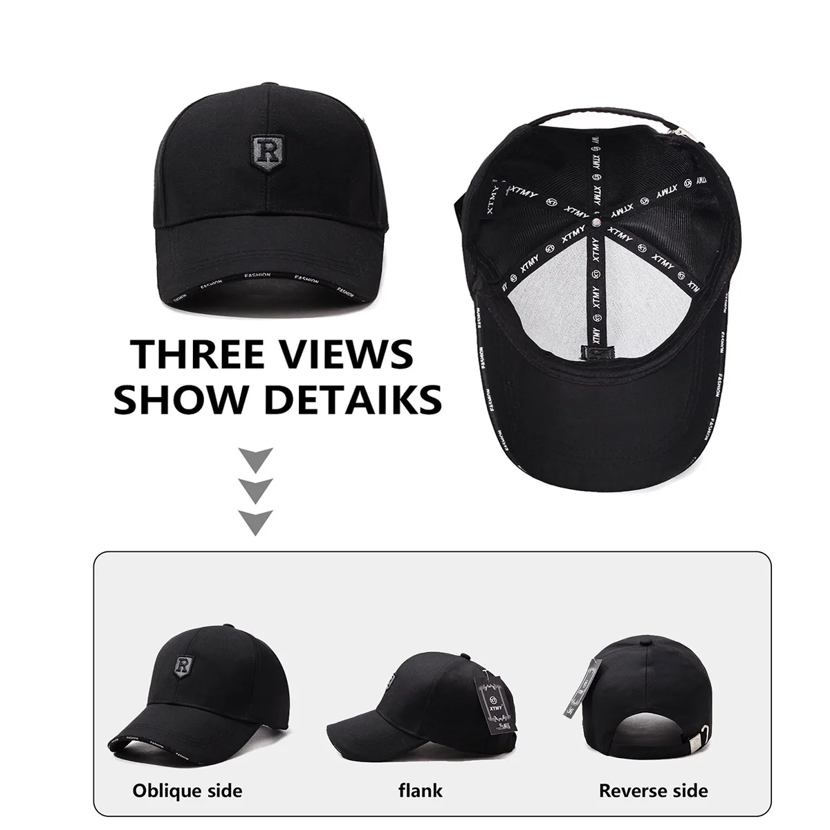 New Fashion Outdoor Sports Cotton Baseball Cap Women's Casual Retro Cap Embroidered Men's Hip-Hop Rebound Cap