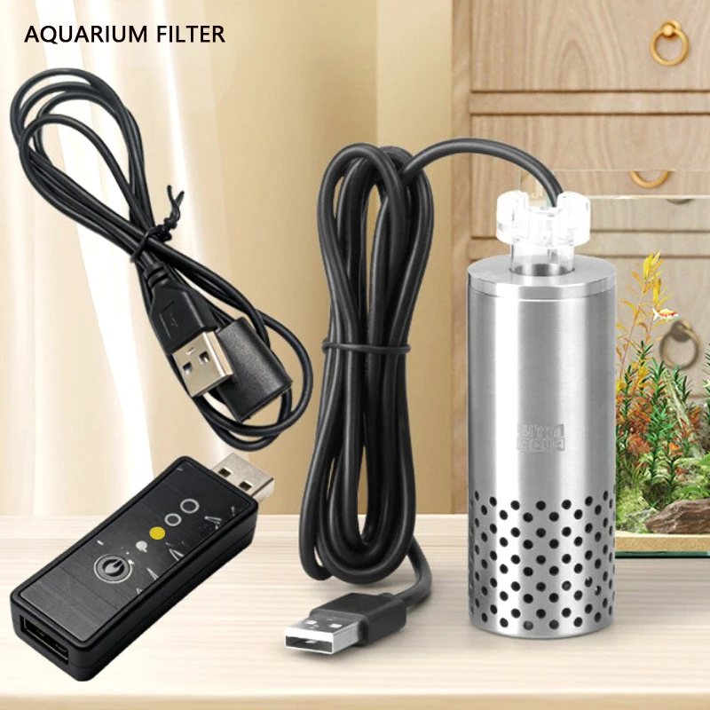 Aquarium elektrische Öl Entfernung Film Aquarium Edelstahl USB Filter selbstansaugende schwimmende Kopf Öl Film Prozessor
