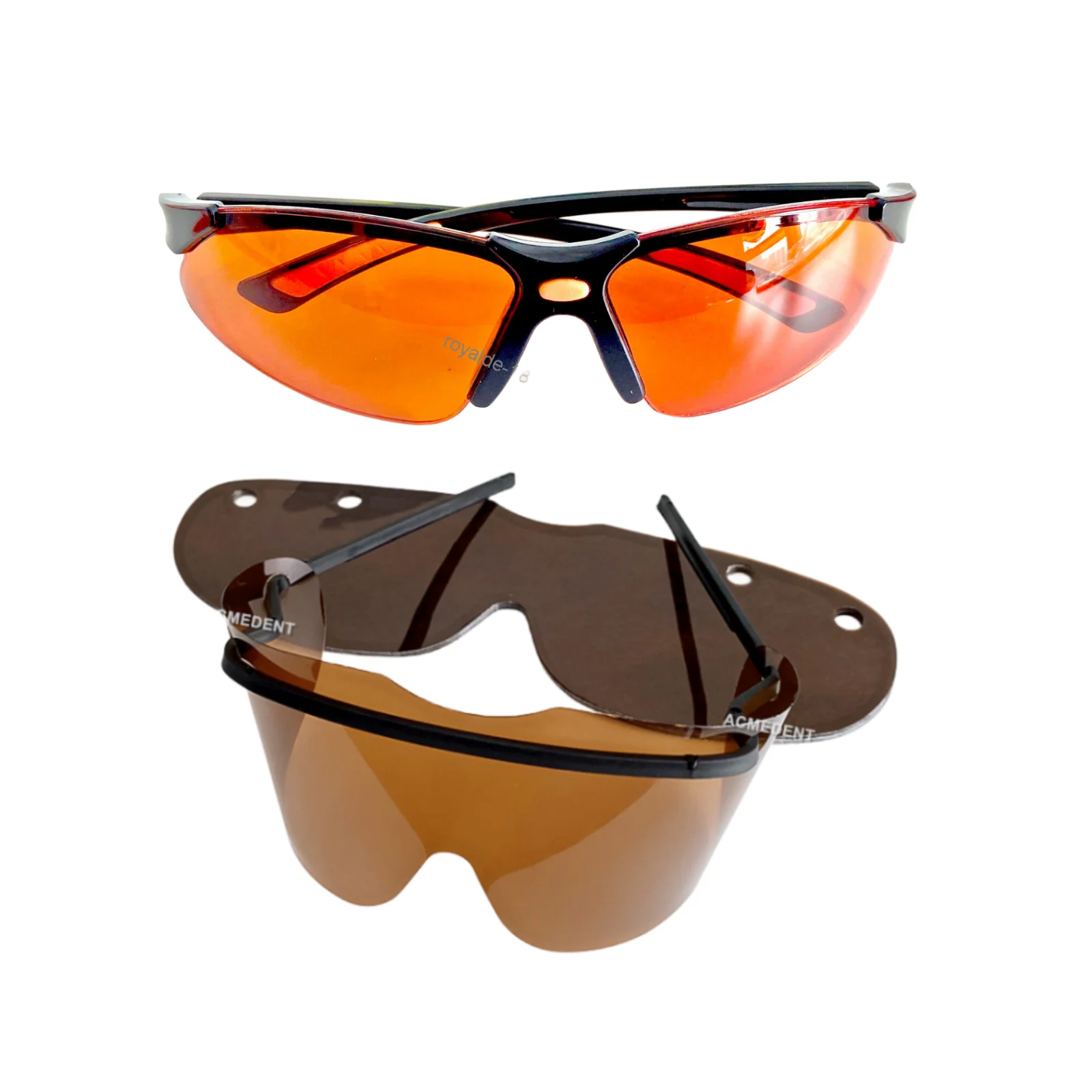 

Dental Protective Glasses Whitening LED UV Blue Light Curing Goggles Orange