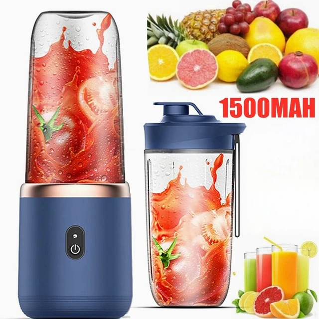 Mixeur Électrique Portable 6 Lames, Rechargeable USB avec 2 Tasses, Idéal pour Jus Frais et Smoothies, Parfait pour Usage Personnel et Voyage 1