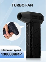 130000RPM Mini Turbo Jet Fan USB Chargeable Air Blower Brushless Motor 52M/S Portable Dust Blowing High-Performance Water Dryer 1