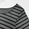 Spring Fall Women's New Japanese Basic Models Slim Long-Sleeved Striped t-Shirt Strapless Korean Street Style y2k Thin Tops 5