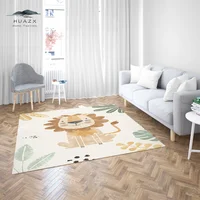 Jungle Animal Cartoon Carpet for Lion Giraffe Zebra Nursery Rug Art Paintings Nordic Pictures Mat Baby Kids Room Decoration 1