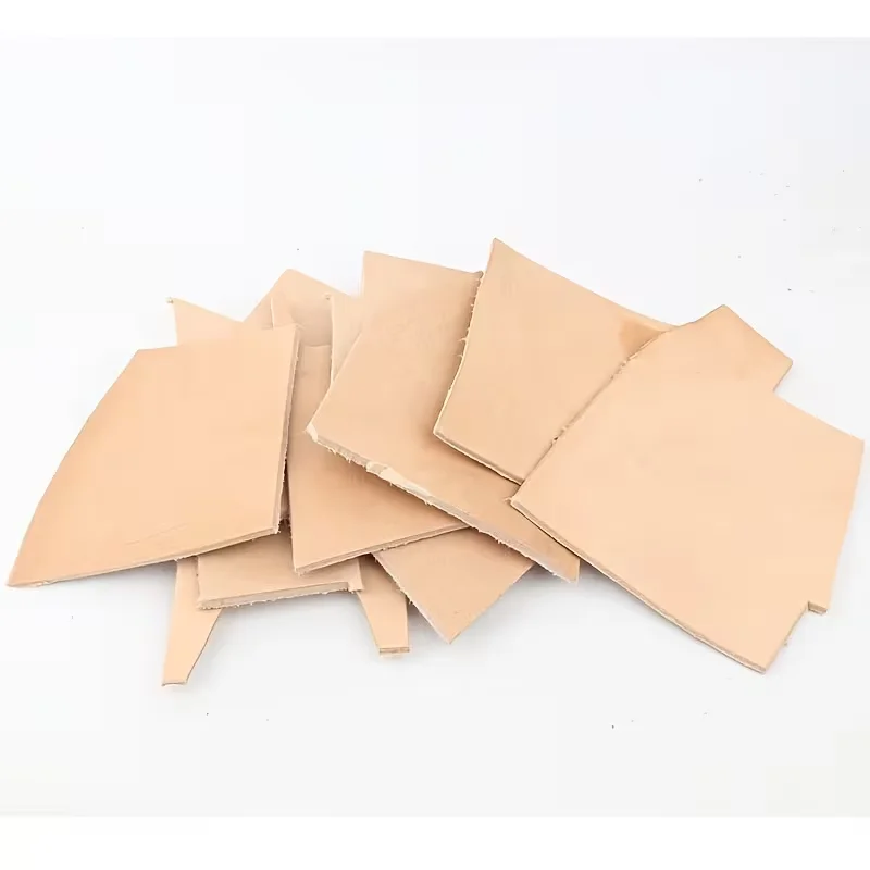 Premium 3.5mm Vegetable-Tanned Leather Material – Original Color Cowhide Scraps