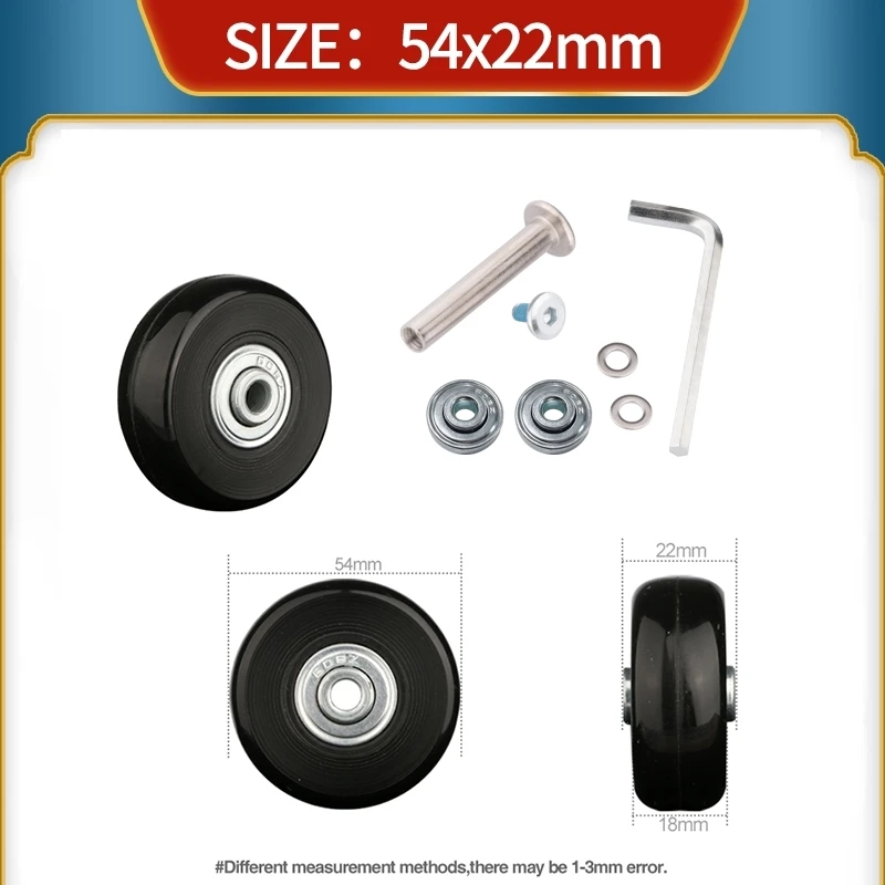 

Чемодан для путешествий с черными колесами, универсальные колеса, сменные детские чемоданы, троллейки, износостойкие резиновые ролики