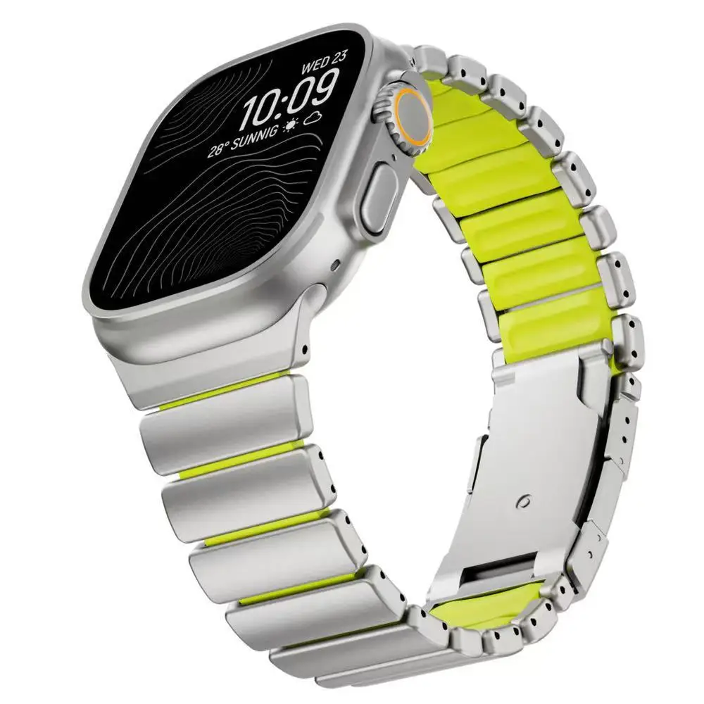 Titanium Silicone Metal Watch Band - Premium Style with Universal Fit