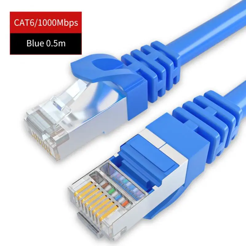 Ethernet-кабель, синий, совместимый с Cat 5/5e/6, высококачественный высокоскоростной с 2 разъемами Rj45 для маршрутизатора ноутбука, сетевой кабель