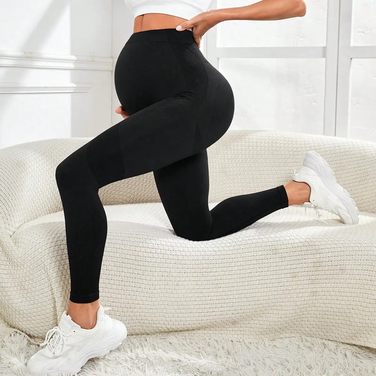 High Waist pregnancy Leggings maternity leggings Skinny Maternity clothes for pregnant women Belly Support Knitted Leggins Body Shaper Trousers
