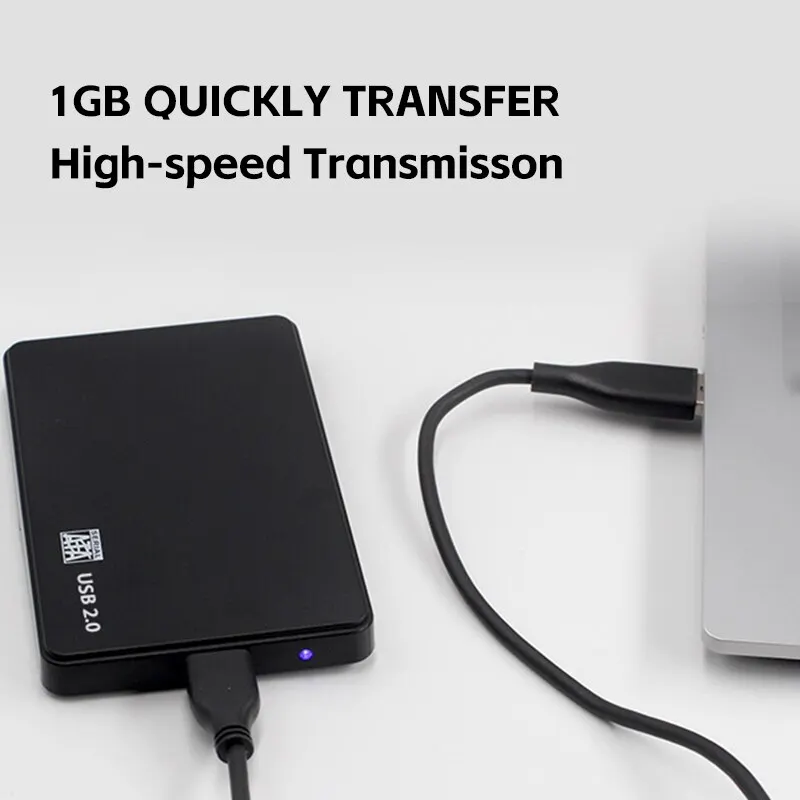 HDD Enclosure USB 2.0 HDD External Hard Drive Case 2.5 Inch Plastic SATA Enclosure SSD High Speed Transmission Support Window Mac Android
