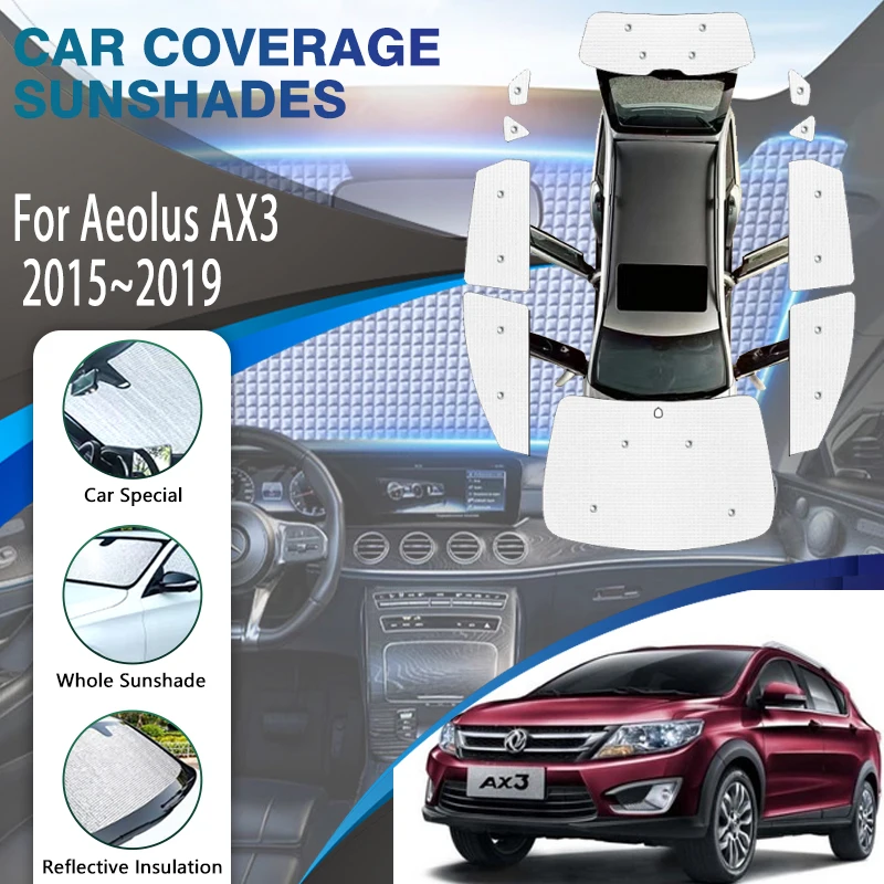 

Солнцезащитные Козырьки с полным покрытием для Dongfeng Fengsh Aeolus AX3 SUV 2015-2019, солнцезащитные козырьки, оконные козырьки, аксессуары для лобового стекла