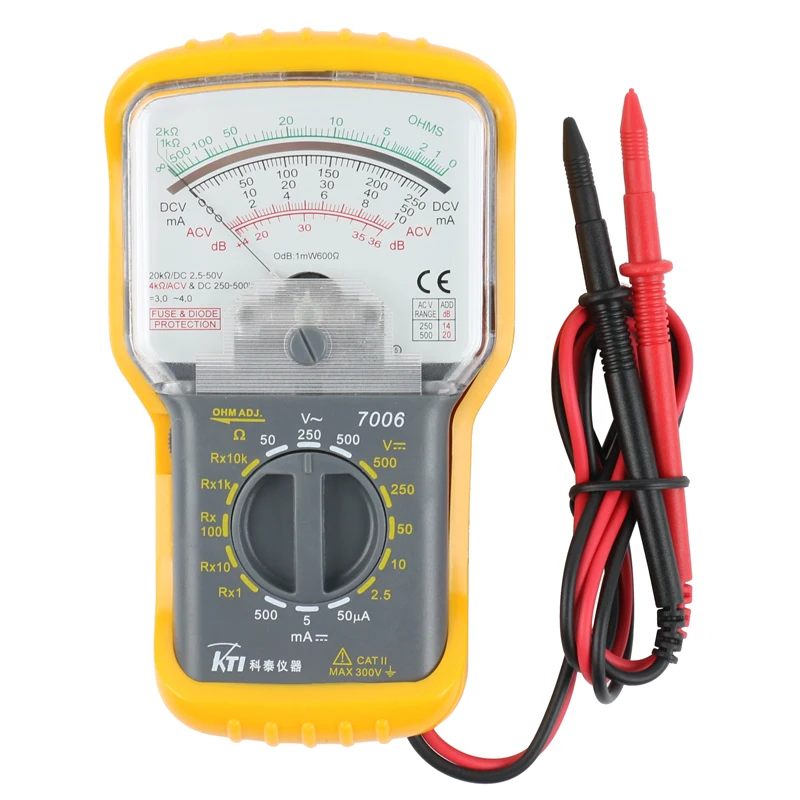 

KT7006 Portable Pointer Multimeter High Precision Manual Shift Mechanical Multimeter Integrated Design with Protective Cover