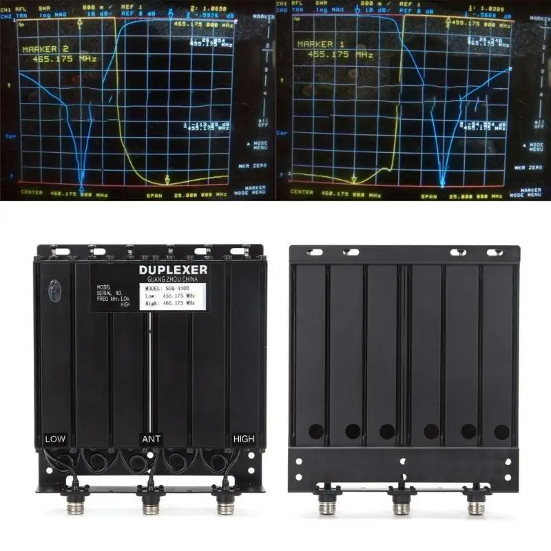 UHF400-470MHz 50W 듀플렉서 라디오 중계기용 사전 설정된 저주파 455MHz 및 고주파 465MHz
