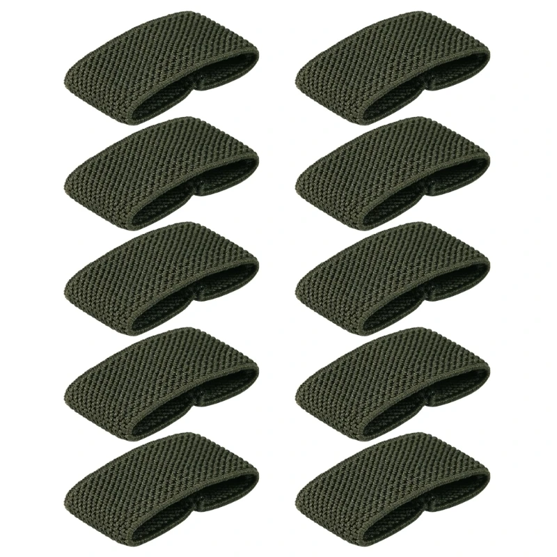Set of 10 Durable Elastic Belt Keeper Organizers