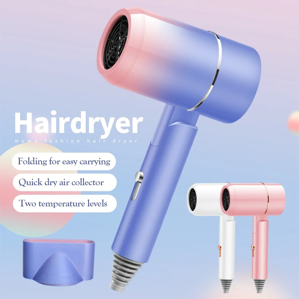 220V-240V Mini Folding Hairdryer 550W With Carrying Bag Hot Air Anion Hair Care For Home Travel Dormitory