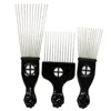 1 Piece Afro Fork Comb Stainless Steel Wide Teeth Hairdressing Brush Metal Pins Pick Hair Styling Tools Insert Curly Hair Comb 1