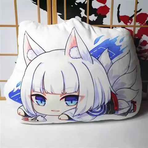 42*35cm Azur Lane plush toy Game Kaga Laffey ILLUSTRIOUS Akagi figure stuffed doll pillow double sided pillowcase for gift 6