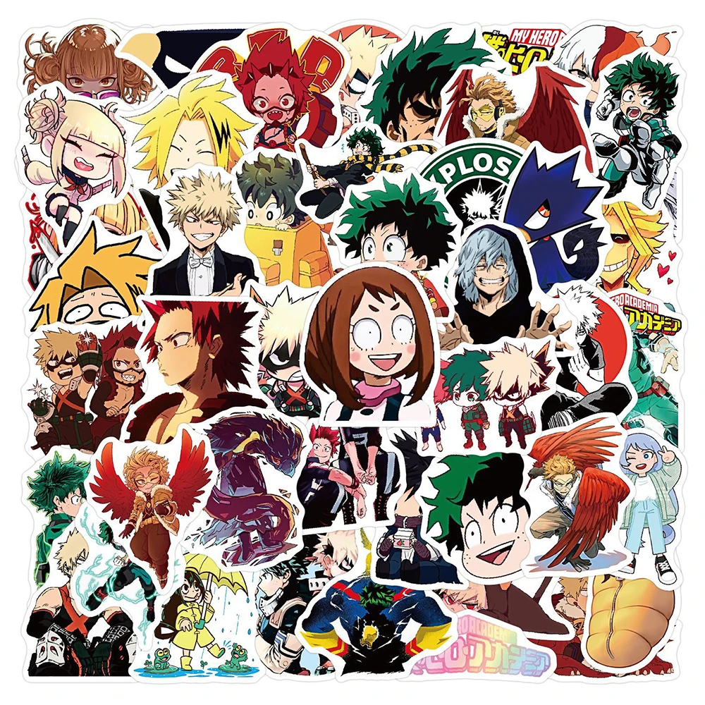 10/30/50 Stück lustige Anime My Hero Academia Aufkleber DIY Laptop Helm Notebook Telefon klassische Japan Manga Aufkleber Dekoration Kinder Spielzeug – Detail 2