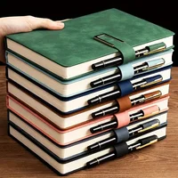 Carnet vintage en cuir A5 avec couverture souple personnalisée - parfait pour les réunions d'affaires et la vie universitaire 1