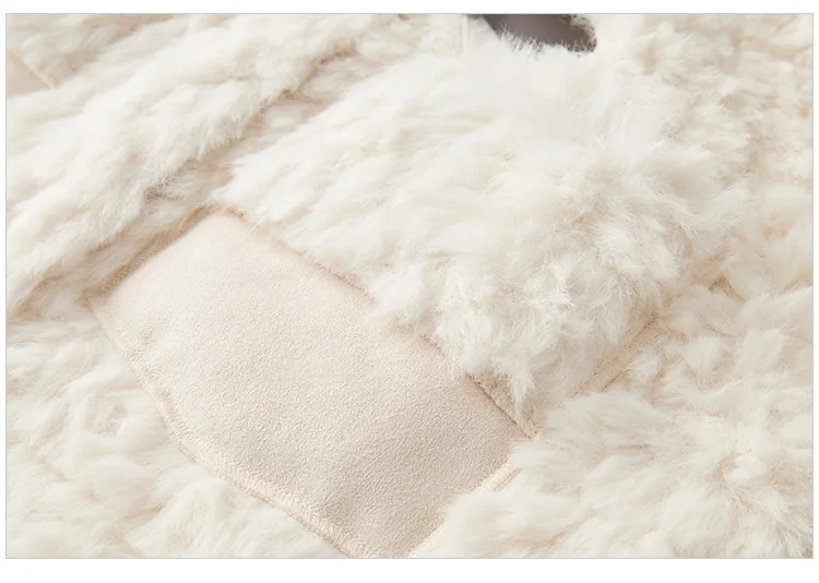 Coat Women Imitation Rabbit Fur Imitation Suede Patchwork Retro New Winter Loose Stand-Up Collar Jacket