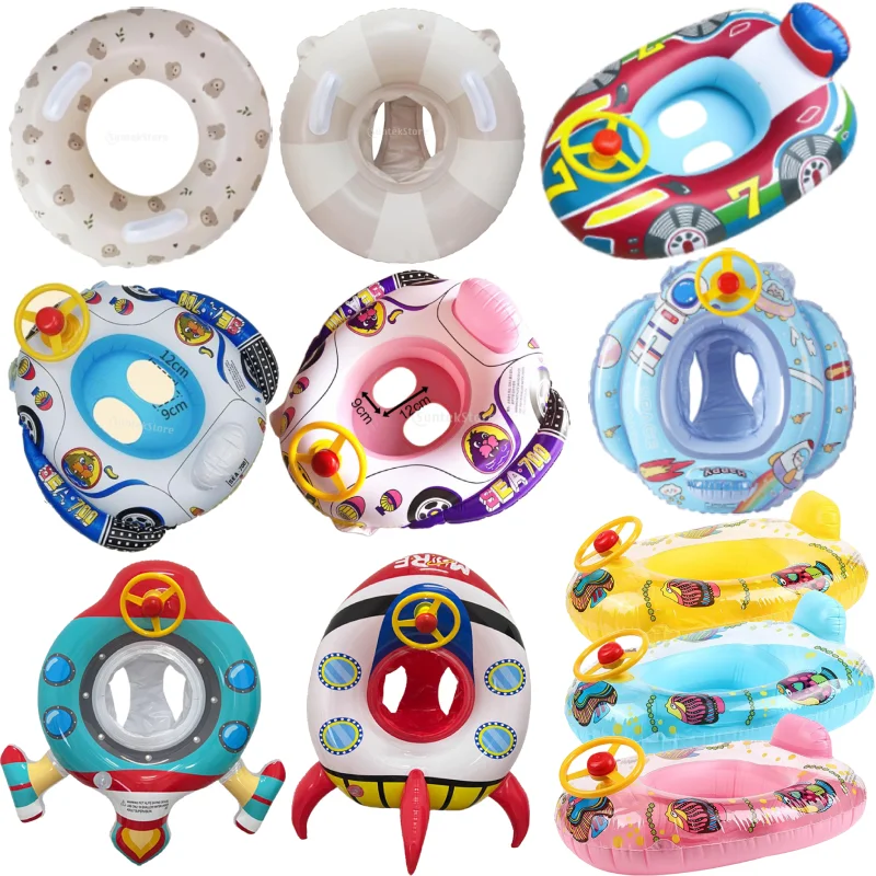 Swimming Pool Floaters for Kid Anti leakage Baby Swim Ring Tube Inflatable Toy Swimming Ring Seat Children Swimming Circle Float image