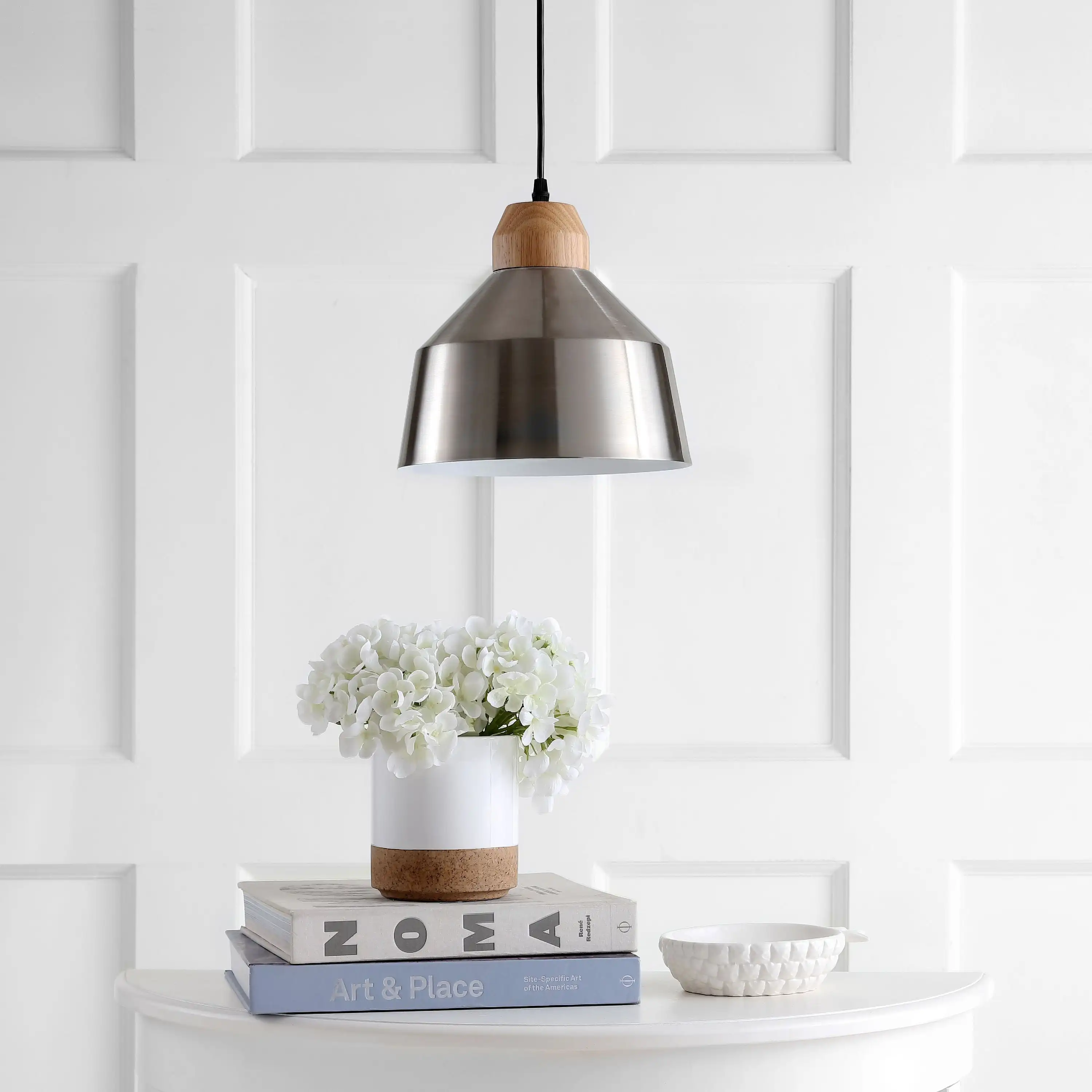 

Kitchen Island LightSAFAVIEH Dajana 10.25 Inch Pendant | Nickle |