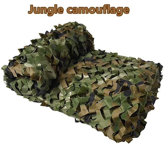 thumbnail image 1 of Red de camuflaje para caza, red de camuflaje para coche, carpa, toldo, malla de sombra, color negro, verde, azul, beige, red de camuflaje forestal, 4 x 4 m, 3 x 6 m, 2 x 3 m, 1 of 5