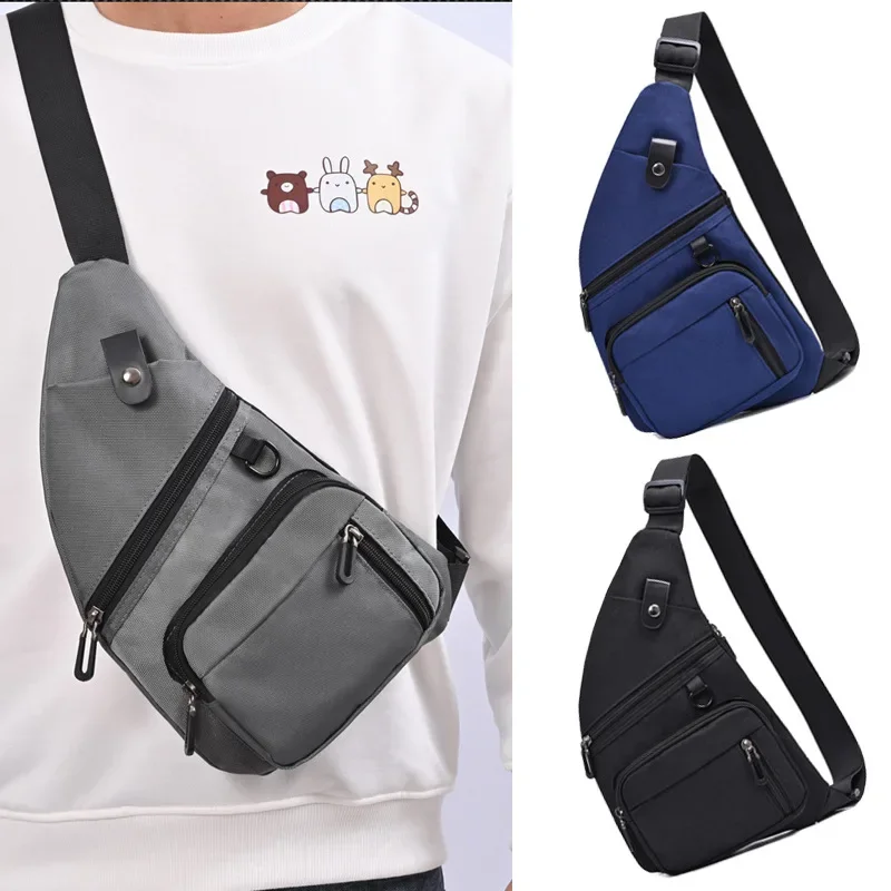 

Oxford Cloth Chest Bags for Men, Shoulder Bag with One Strap, Chest Front Pack for Commute and Travel sling bag men bag bolso 가방