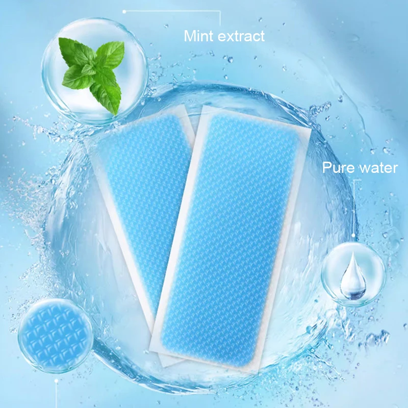 10 Pcs Summer Cool Paste Gel Patch Skin Friendly Antipyretic Paste Student Mobile Phone Cool Physical Cooling