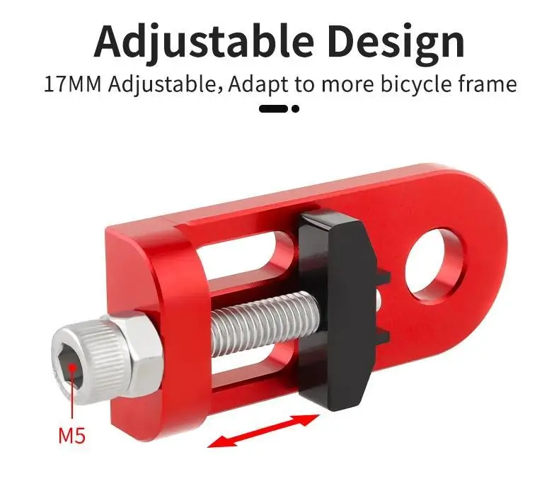 Description Picture 4 of itemAluminum Bicycle Chain Tensioner Single Speed Bike Chain Tension Adjuster BMX Folding Fixed Gear Bike Chain Adjuster