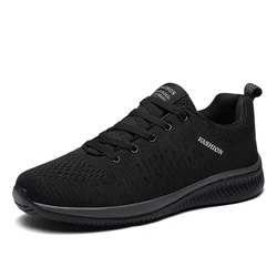 Unisex Lightweight Mesh Sneakers - Breathable Casual Athletic Shoes - 46 (Black)