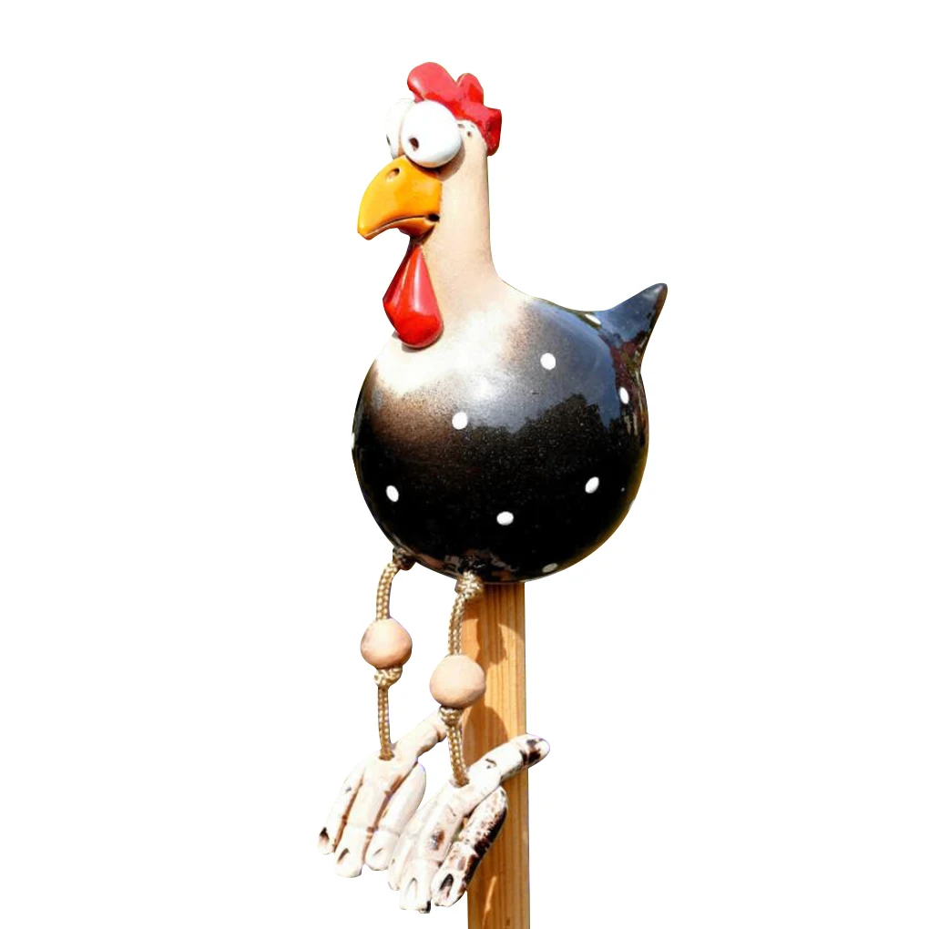 

Garden Art Decoration Chicken Shape Stake Floor Resin Craft Yard Lawn Hen Ornament Type 4
