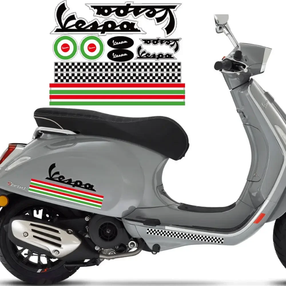 로쏘 ROT 스타일 오토바이 헬멧 반사 데칼 키트 (베스파 게임즈 몽키 오토바이 범용 스티커 반사 키트)