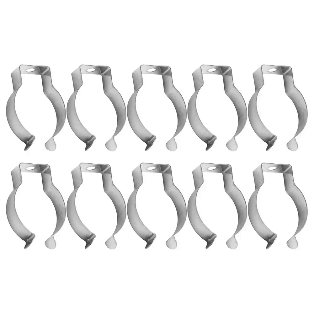 6 X Terry Tool Clips Black Plastic Coated Spring Steel Grips Dia