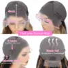 1B/27 Body Wave 13x4 Lace Frontal Highlight Wig Human Hair Brazilian 200 Density 30 Inch Ombre Blonde Colored Human Hair Wigs 6