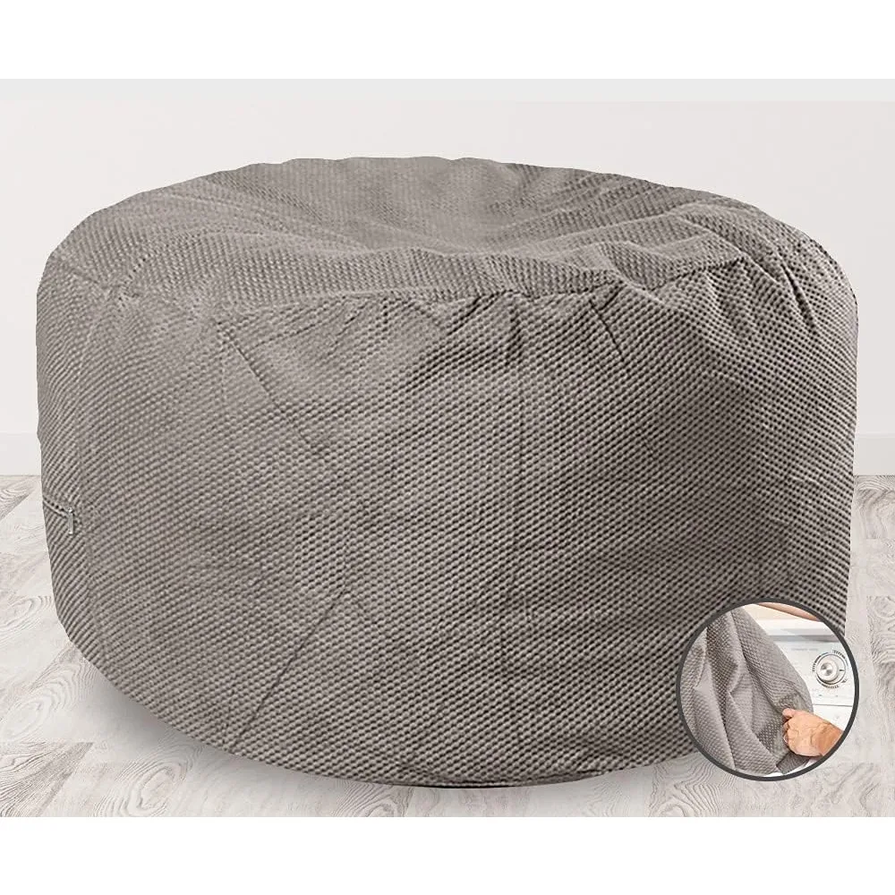 

Outdoor Bean Bag Sofa Chenille Bean Bag Footstool Footstool, 26" x 17", Charcoal