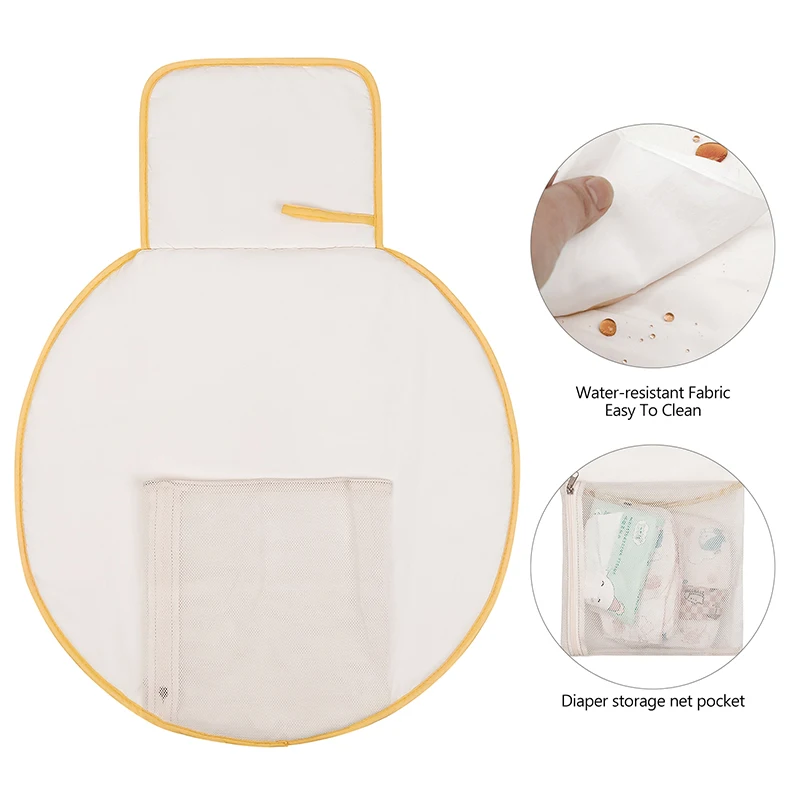 Baby Portable Waterproof Diaper Changing Pad Cute Bee Fox Washable Travel Nappy Floor Change Play Mat Infant Care Products