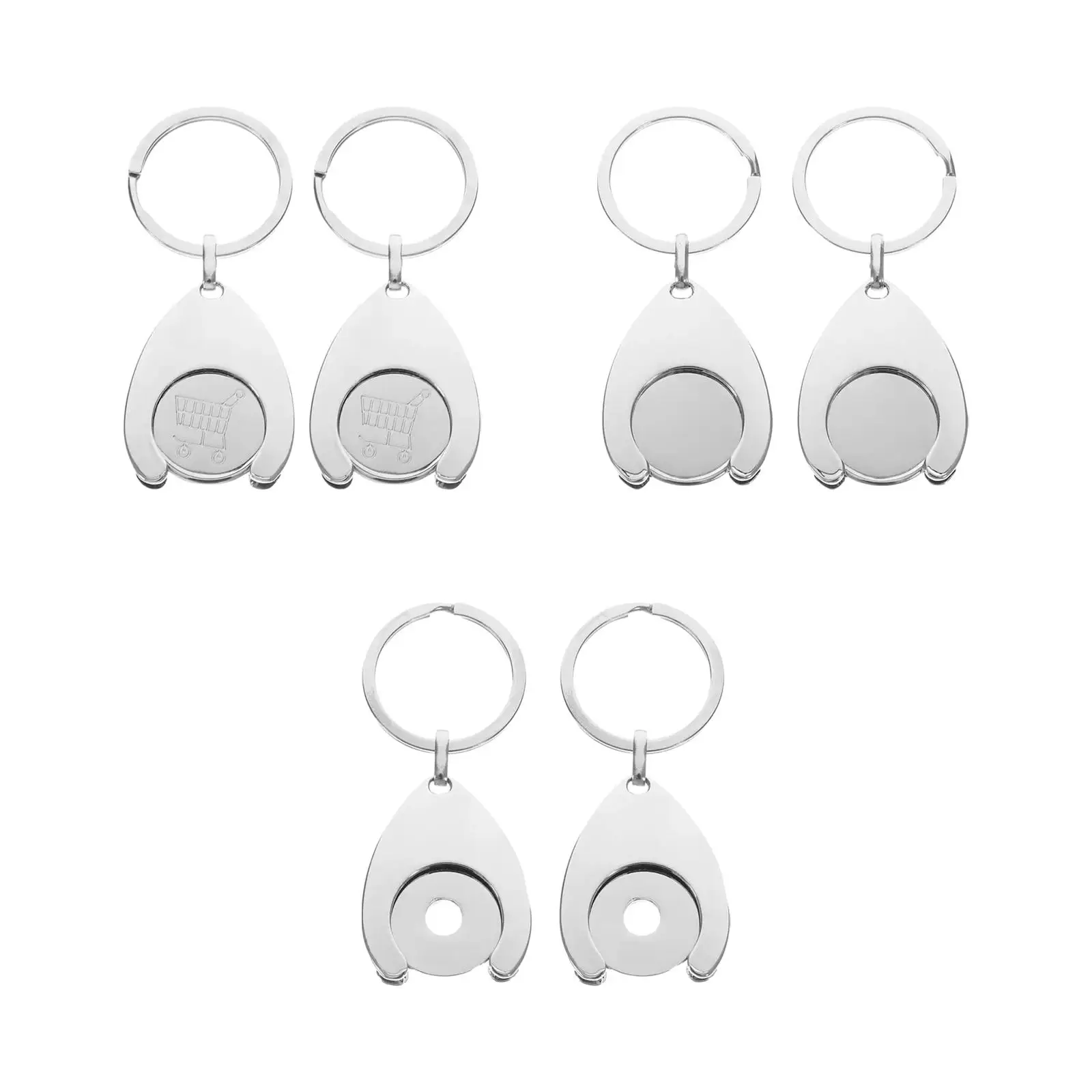 2Pcs Trolley Token Portachiavi Rimovibile Portachiavi Gancio Carrello In Lega Di Zinco Decorazioni Per Carrello Della Spesa Ornamento Per Regali Di Ge
