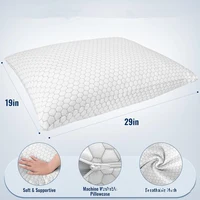 Cooling Bed Pillows for Sleeping Shredded Memory Foam Pillows Adjustable Firm Pillows for Side Back and Stomach Sleepers 2