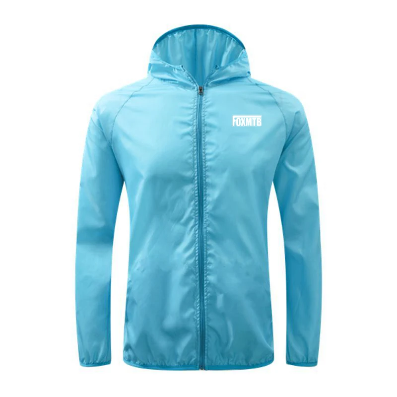 Summer Men Windproof Waterproof Cycling Jacket FOXMTB MTB Cycle Long Sleeve Windbreaker Anti-UV Mountain Bike Downhill Clothing