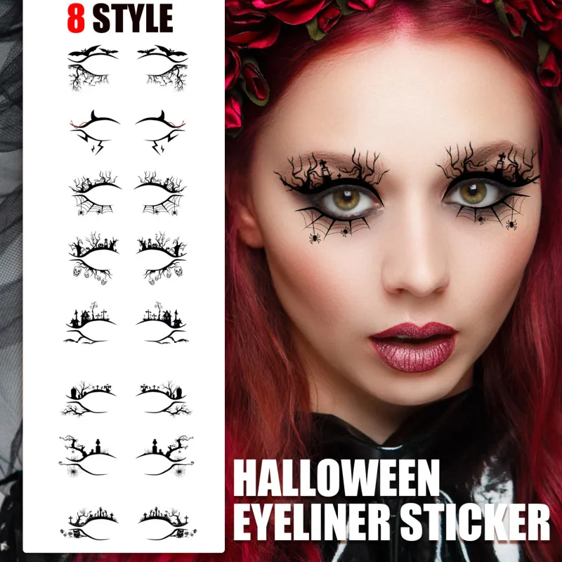 4pc/set Eye Shadow Tattoo Temporary Tattoos Sticker Women Halloween