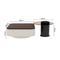 Tables basses esthétiques, table basse moderne de luxe, table d'appoint tendance avec rangement, Mesa De Centro, meubles de salon 2