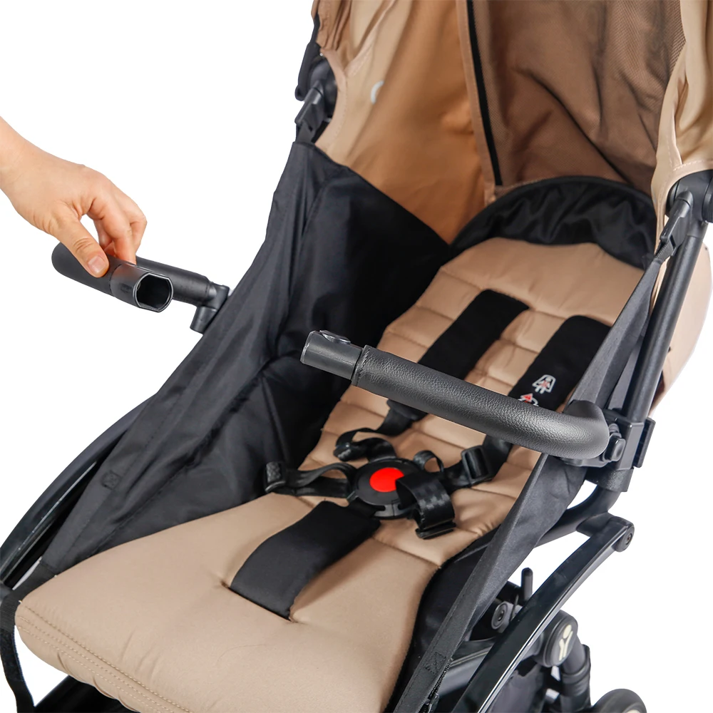 Barre de Sécurité Universelle en Cuir PU pour Poussette, Accessoire de Haute Qualité pour Bébé