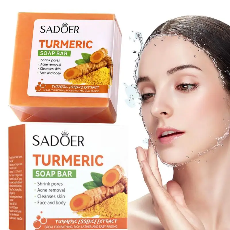 Turmeric Soap Bar Natural Soap For Women Turmeric Skin Clearing Bath Bar Organic Natural For Oily Sensitive Skin