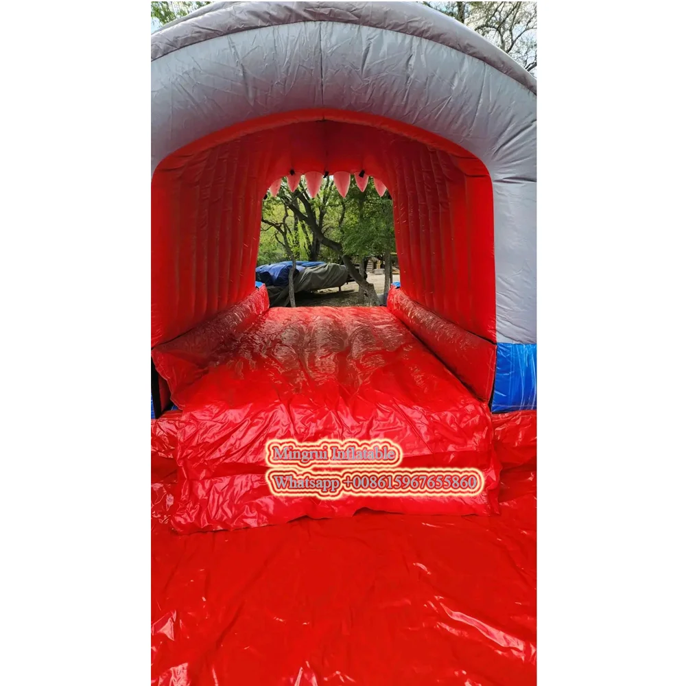 9X4 meters Inflatables White Shark Bounce House Kids Jumper Bouncer Castle Large Inflatable Water Slide Outdoor Games for Adults